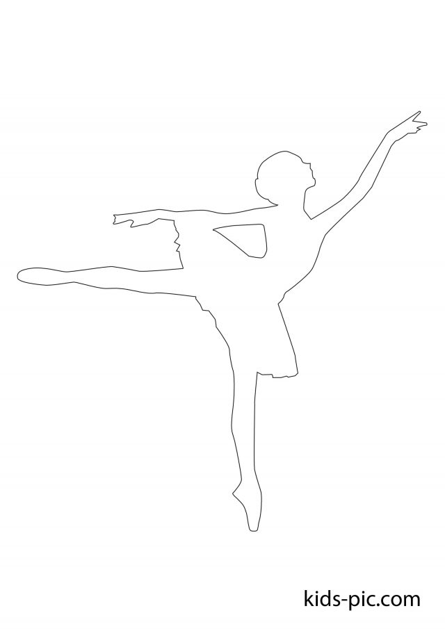 Ballerina template for cutting paper | Kids-Pic.com