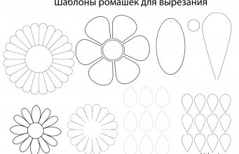 Трафарет Ромашки Для Вирізання з Паперу Шаблони шаблон ромашки для вырезания из бумаги а4