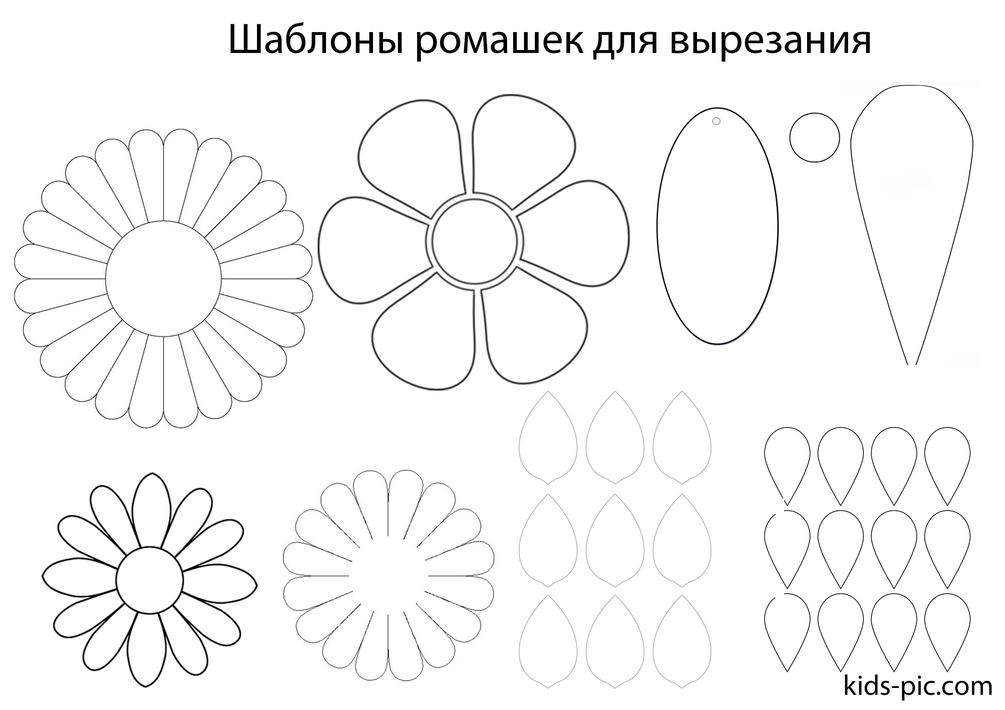 Шаблоны Аппликаций Цветов Из Бумаги