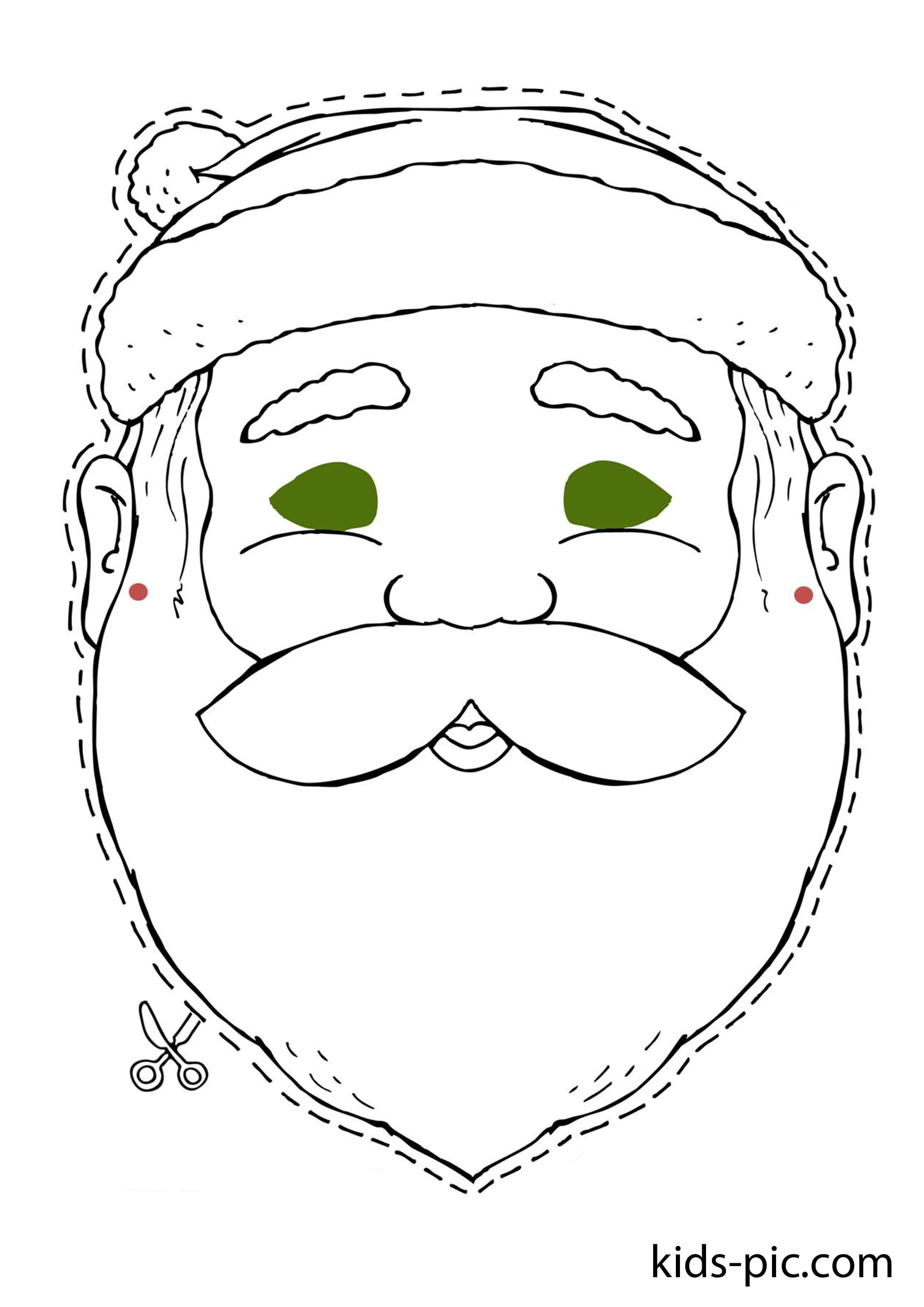  Santa Beard Coloring Pages  HD
