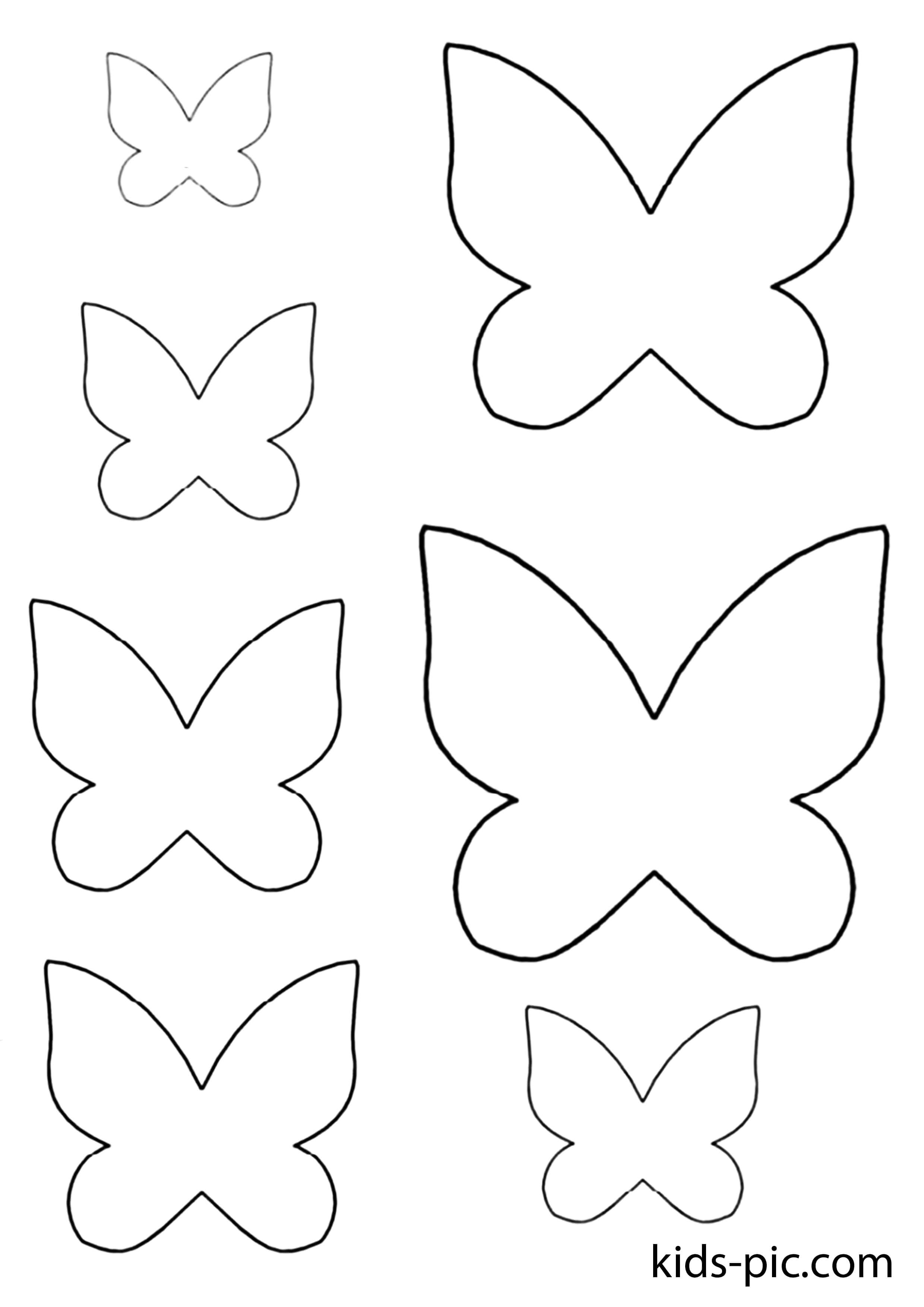 Шаблоны трафаретов бабочек для вырезания из бумаги