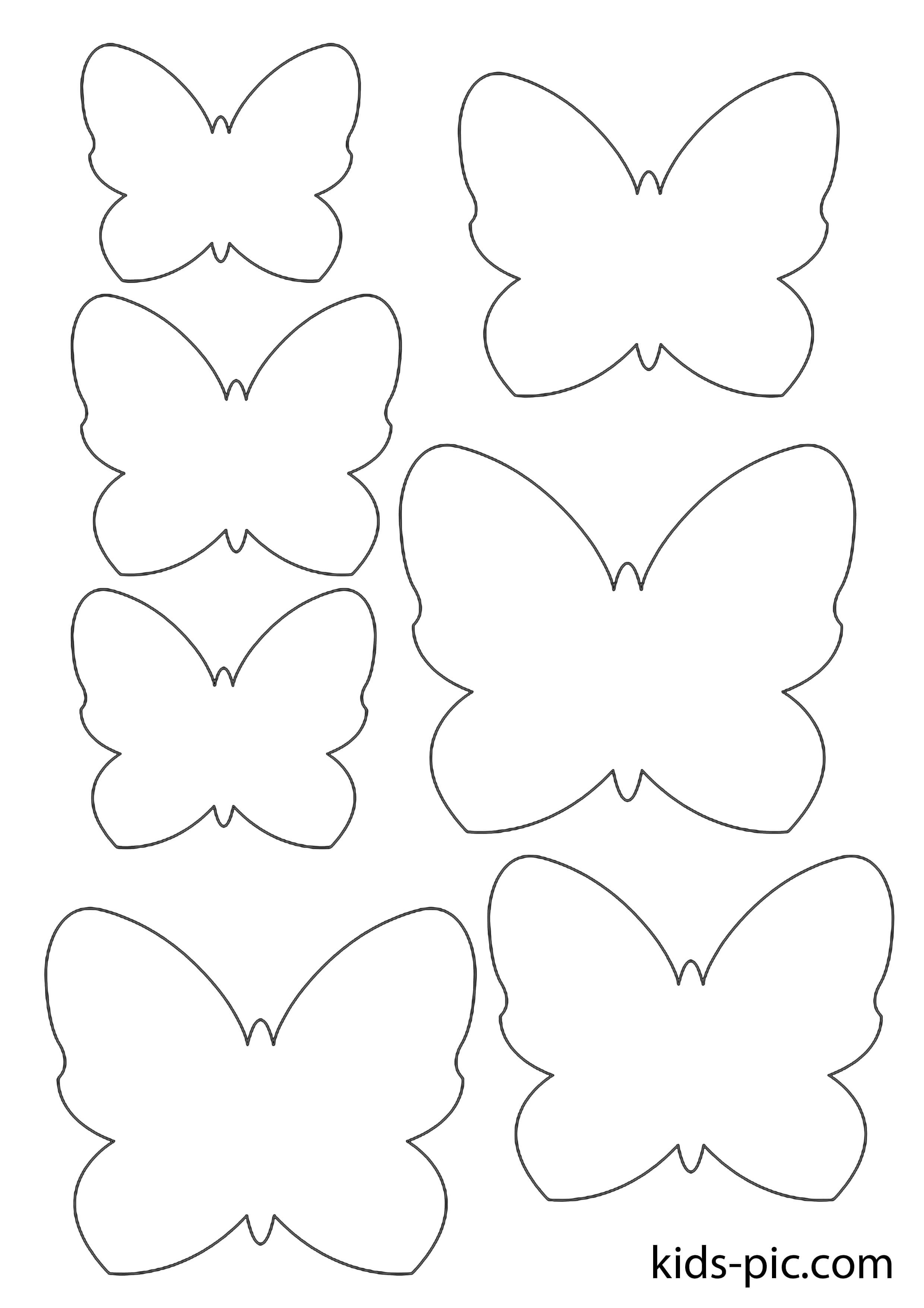 Трафареты и шаблоны бабочек для вырезания из бумаги