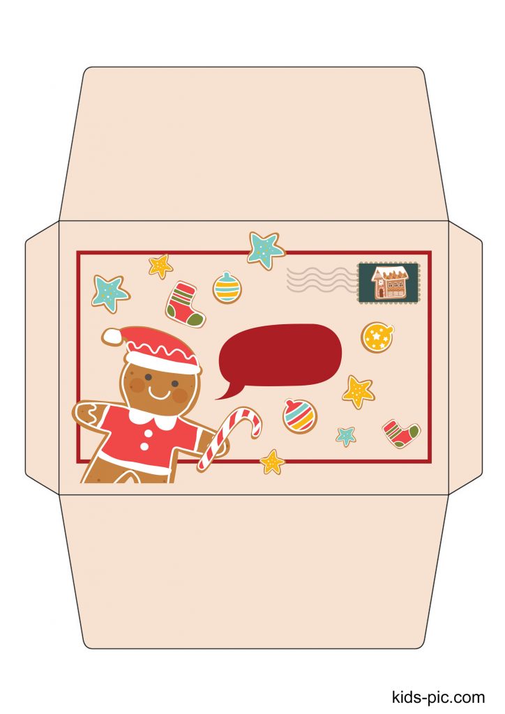 santa envelope printable