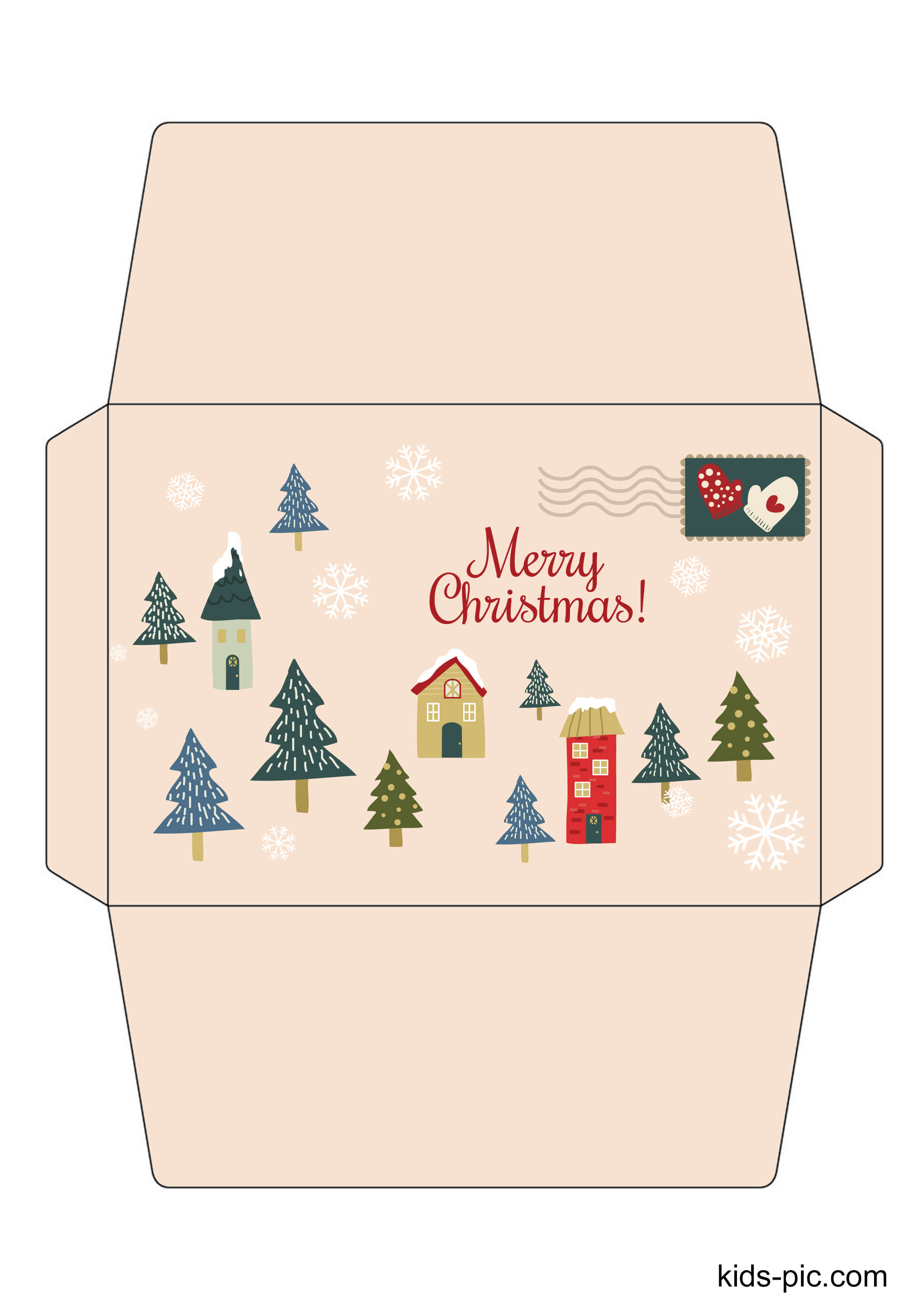 24 letter envelope template to from santa kids pic com