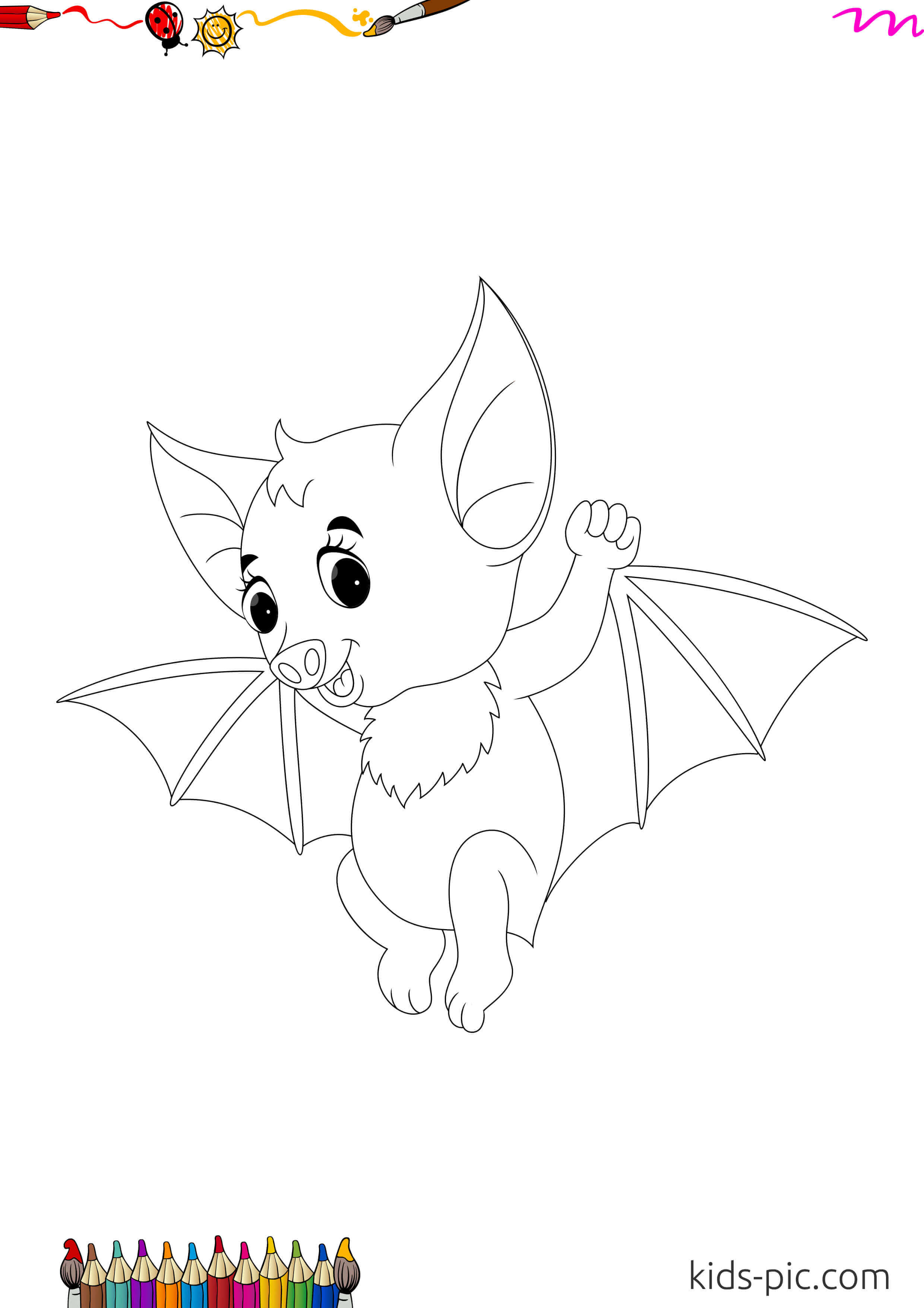 20 Free Halloween Bat Coloring Pages   Kids Pic.com