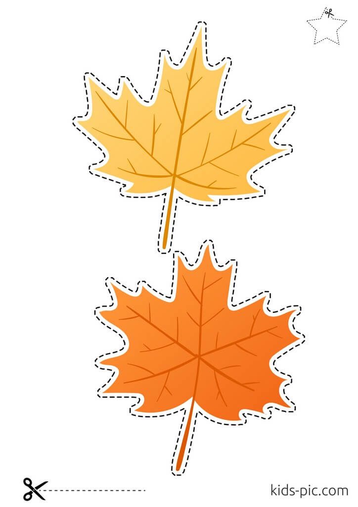 шаблоны осенних листьев