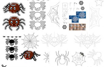 Шаблоны паука и паутины на Хеллоуин