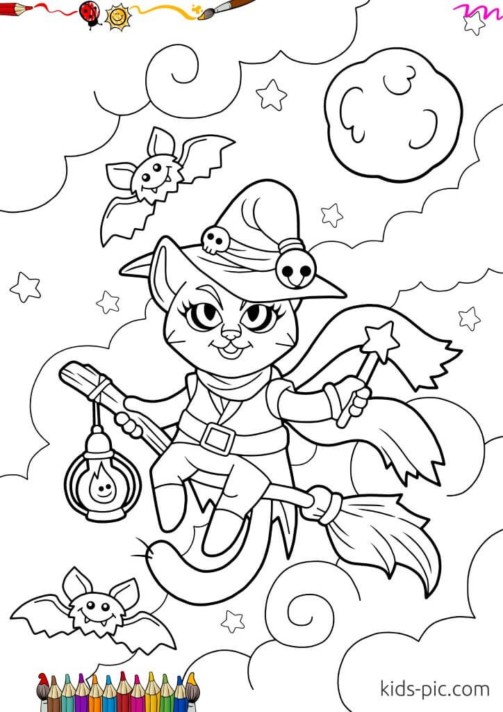 21 Free Halloween Witches Coloring Pages Kids Pic Com