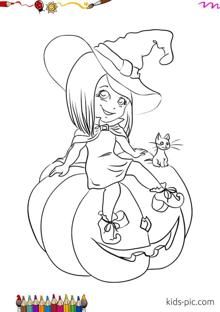 21 Free Halloween Witches Coloring Pages Kids Pic Com