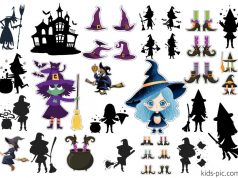 21 Шаблон ведьмы на Хэллоуин