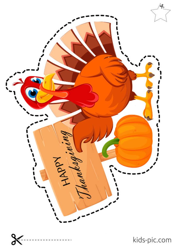 paper turkey craft template