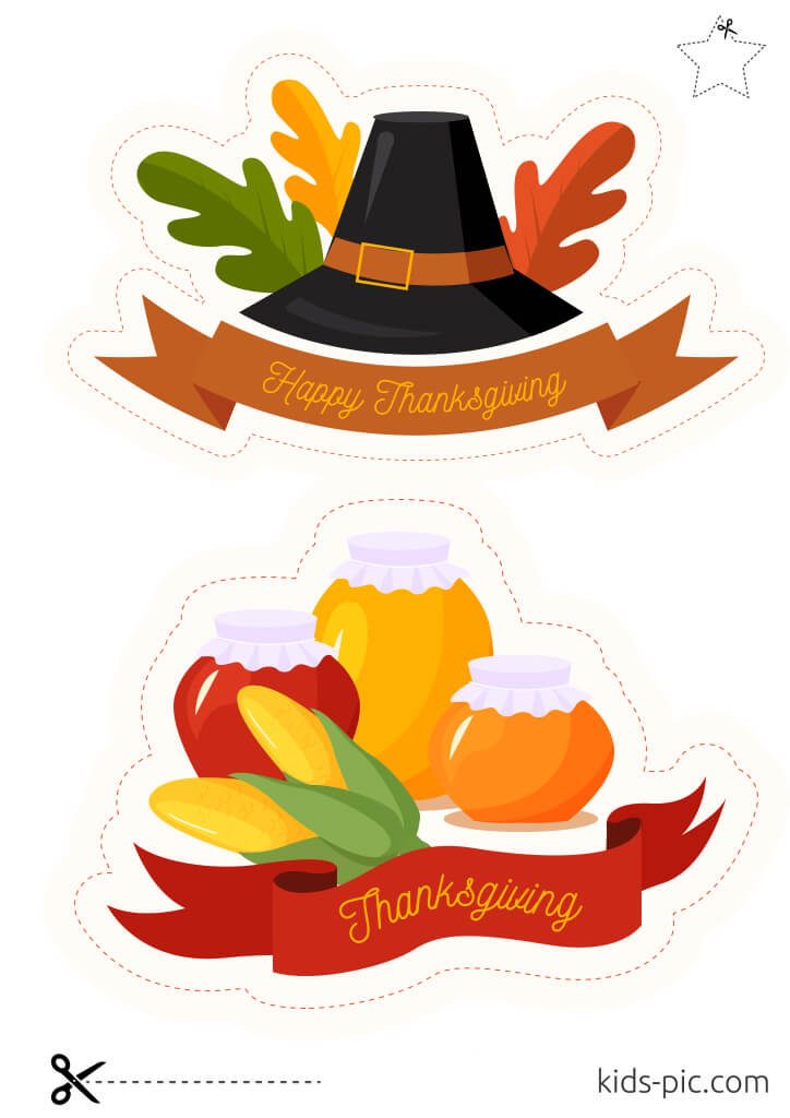 thanksgiving dinner family cut out